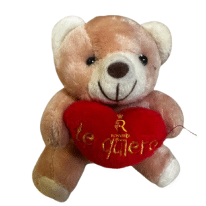 Peluche 10 cm pequeño con corazón rojo