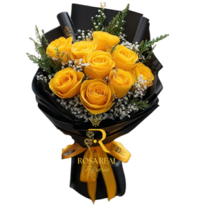ramo de 10 rosas amarillas para regalo a domicilio