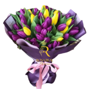 Ramo de 40 tulipanes en colores variados
