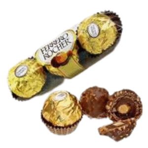 Chocolate Ferrero Rocher 3 unidades con avellanas y crema de cacao