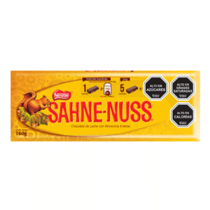 Chocolate Sahne-Nuss Nestlé 160g con leche y avellanas enteras