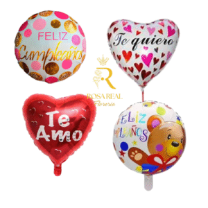 Globo grande metalizado con motivos para decoración de fiestas
