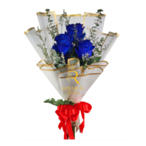 Ramo de 3 rosas azules tinturadas ideal para regalo en Santiago