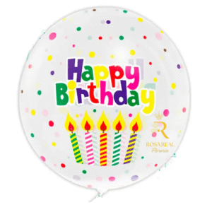 Globo transparente tipo burbuja con mensaje I Love para regalo romántico